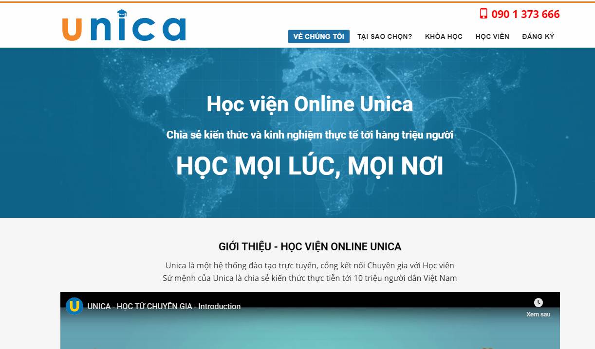 Học cùng chuyên gia online – landing page giới thiệu khóa học