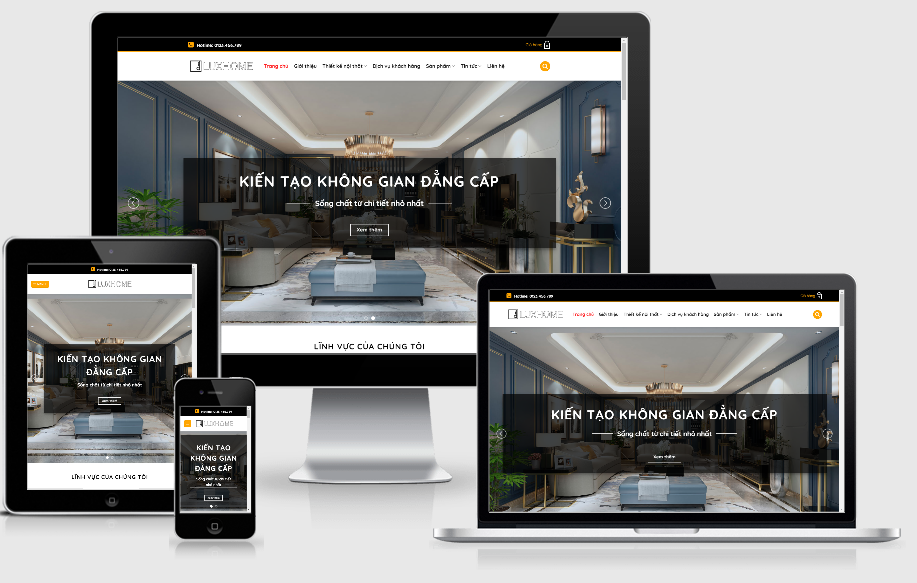 Luxhome – website thiết kế thi công nội thất