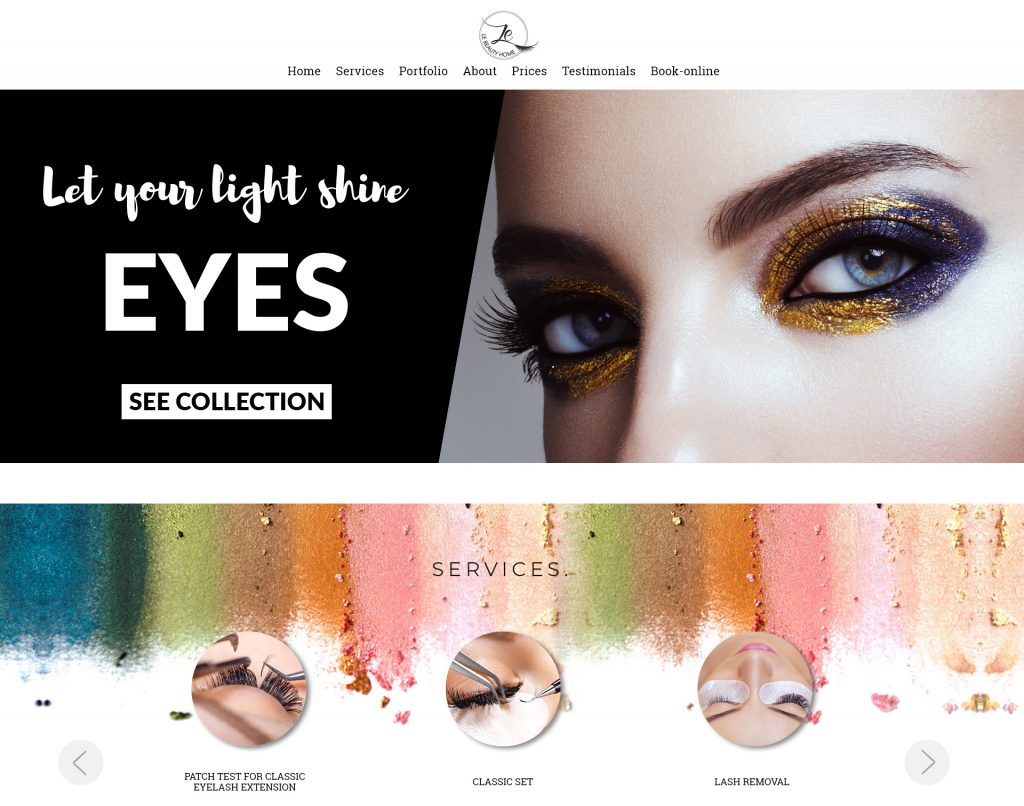 LeBeautyhome – Website dịch vụ làm đẹp