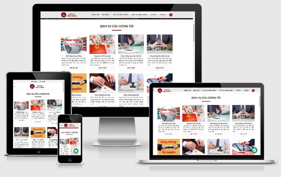 Thiết kế website công chứng hà nội