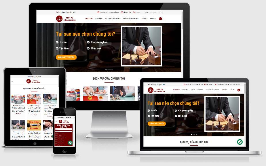 Thiết kế website công chứng Hà Nội