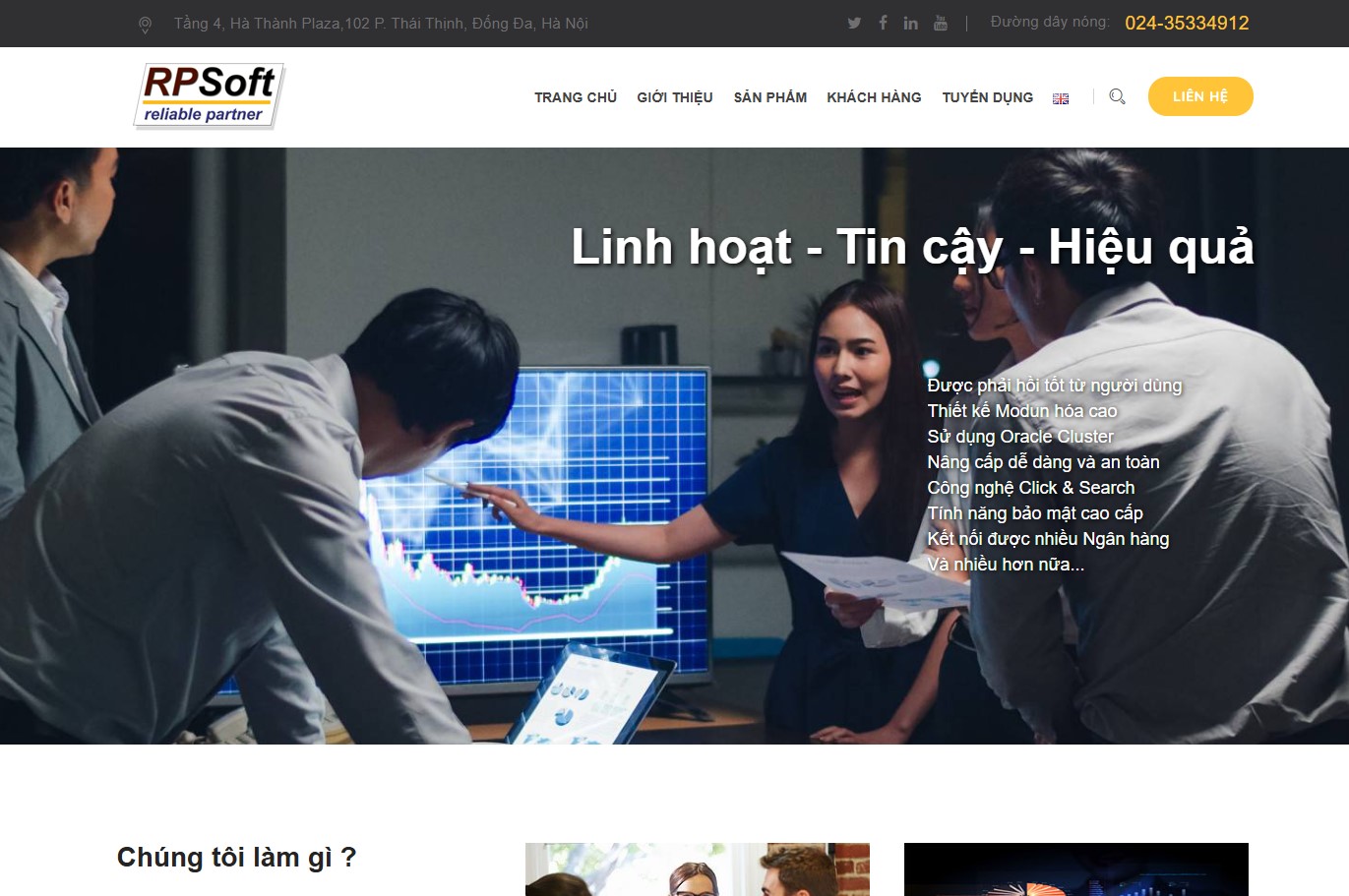 Thiết kế website RPSoft – Giải pháp công nghệ cho ngành tài chính