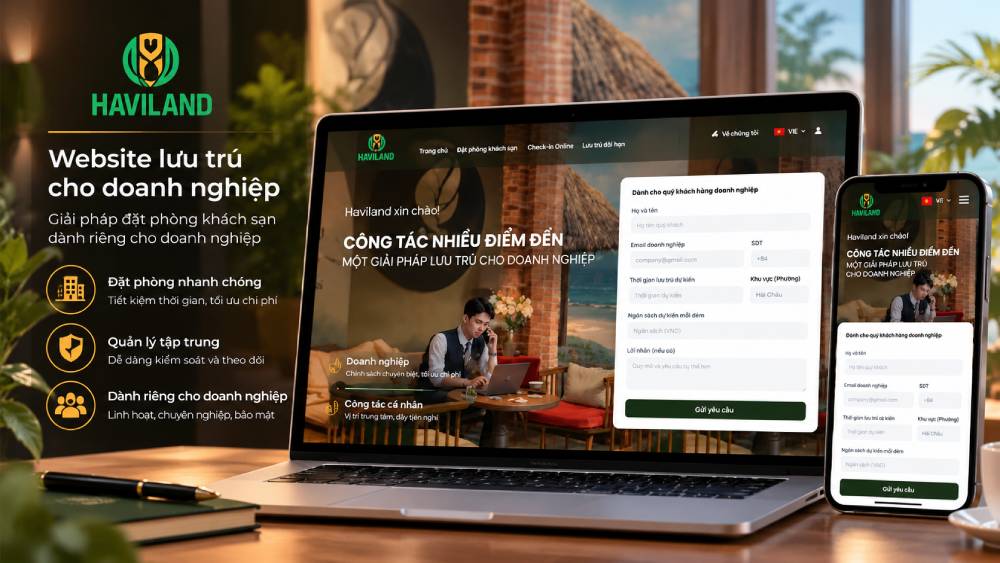 Thiết kế landing page Haviland House for Business