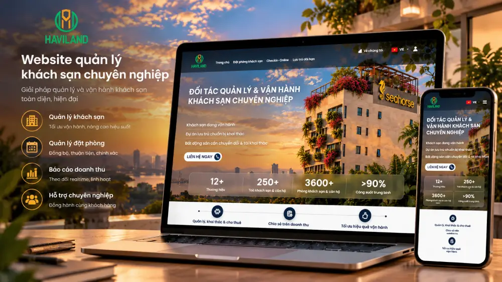 Thiết kế landing page hợp tác vận hành khách sạn Haviland