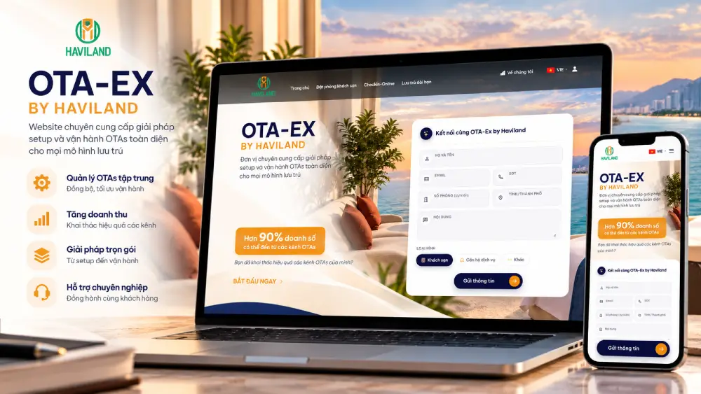 Thiết kế landing page OTA-EX by Haviland