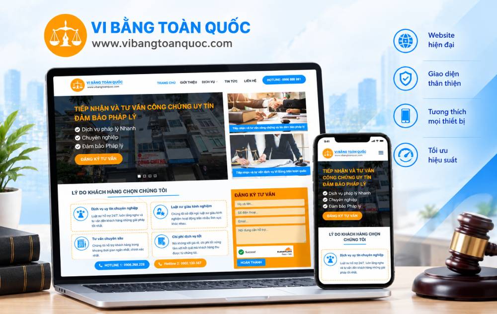 Thiết kế website Vi bằng toàn quốc